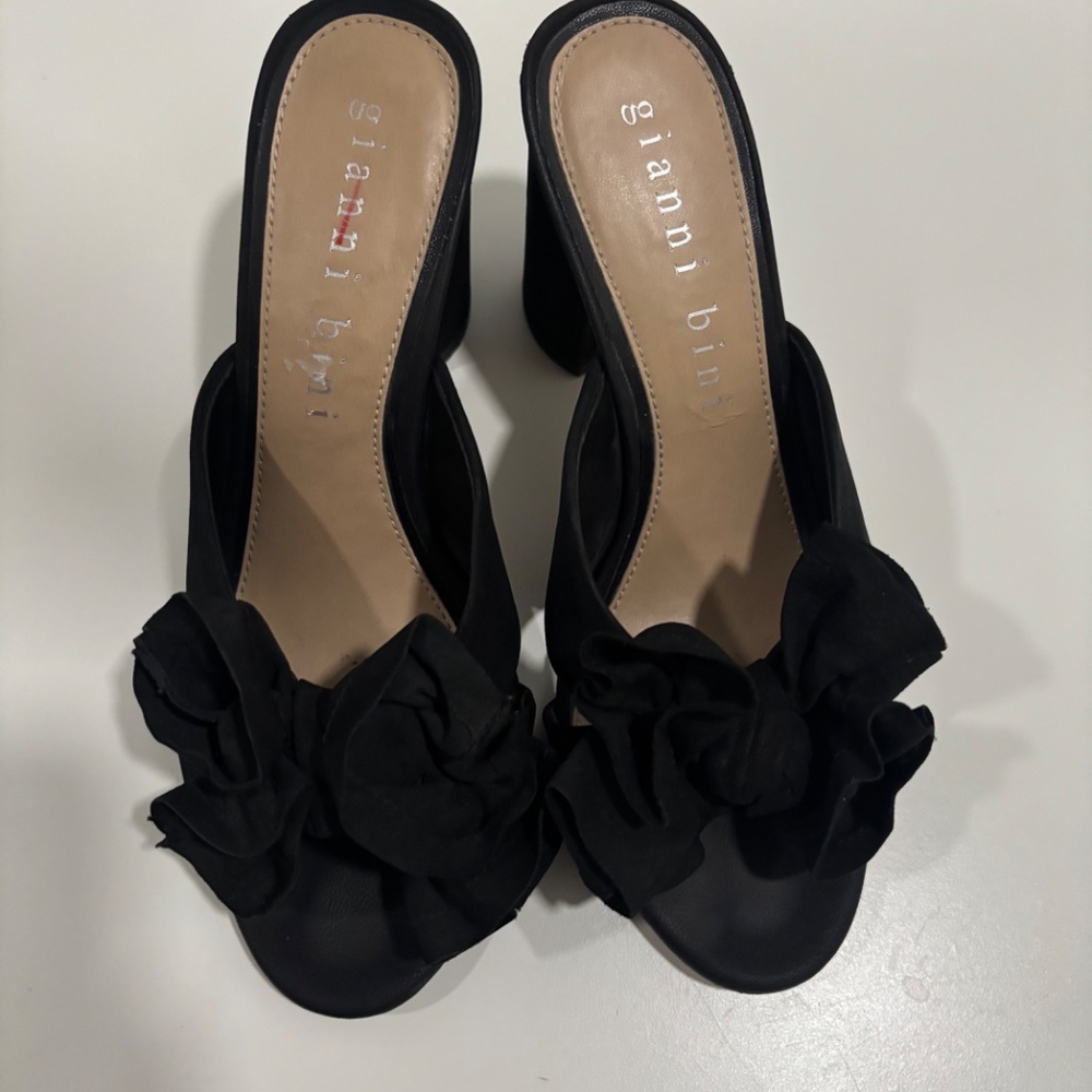 Gianni Binni Black Bow Heels
